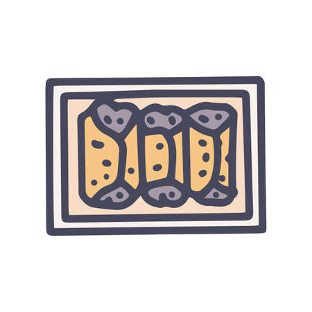 enchilada color vector doodle simple icon designのイラスト素材