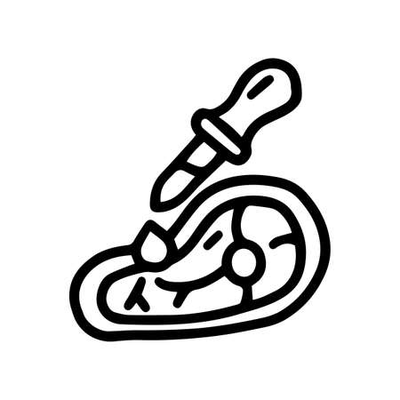 meat and pipette line vector doodle simple iconのイラスト素材