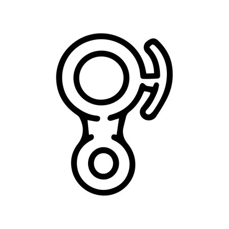 rock climbing descender line vector doodle simple iconのイラスト素材