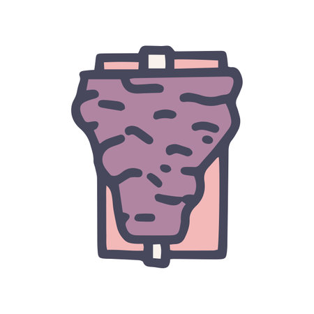 mexican spit meat color vector doodle simple iconのイラスト素材