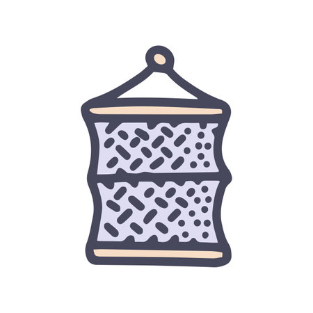 folding fishing net bag color vector doodle simple iconのイラスト素材