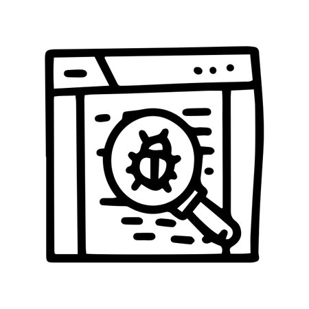 debugging line vector doodle simple icon designのイラスト素材