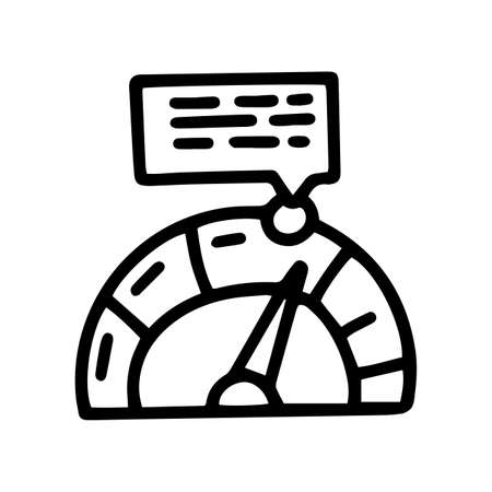 website load speed line vector doodle simple iconのイラスト素材