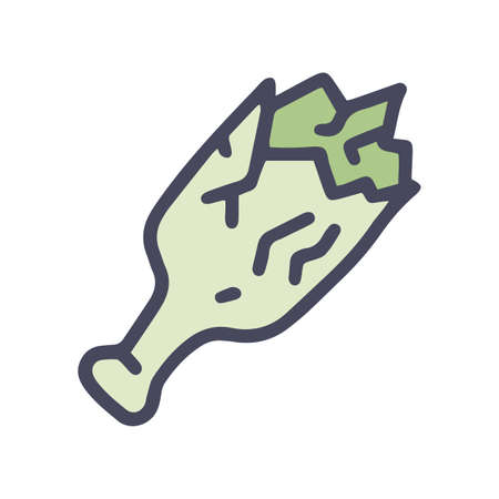 broken bottle weapon color vector doodle simple iconのイラスト素材
