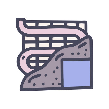 warm floor layers color vector doodle simple iconのイラスト素材