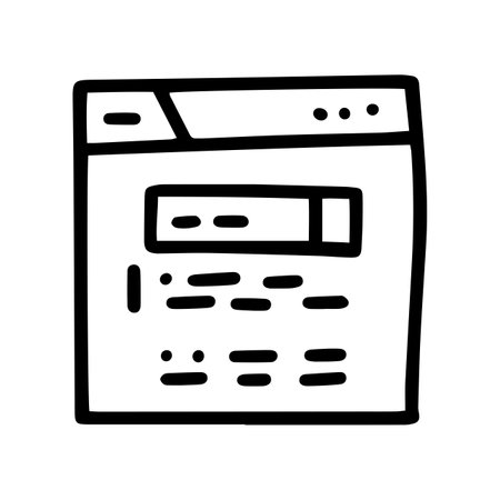 search results line vector doodle simple iconのイラスト素材