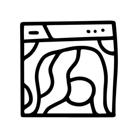 website heatmap line vector doodle simple iconのイラスト素材