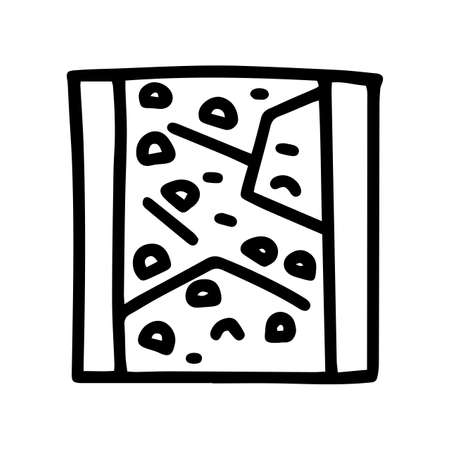climbing wall line vector doodle simple iconのイラスト素材