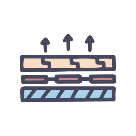 installation of floor heating color vector doodle simple iconのイラスト素材