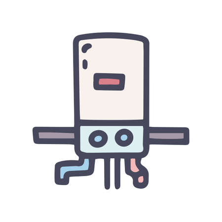 warm floor water boiler color vector doodle simple iconのイラスト素材