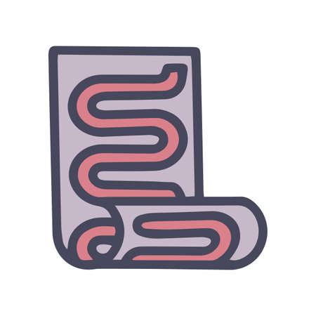 underfloor heating film color vector doodle simple iconのイラスト素材
