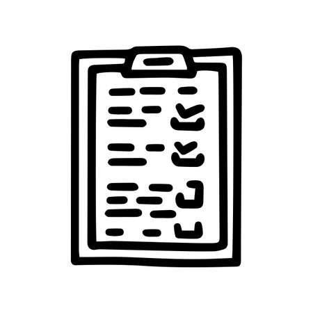 checklist line vector doodle simple icon designのイラスト素材