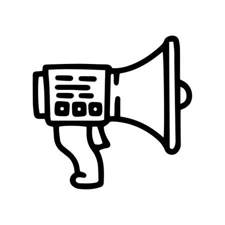 loudspeaker line vector doodle simple icon designのイラスト素材