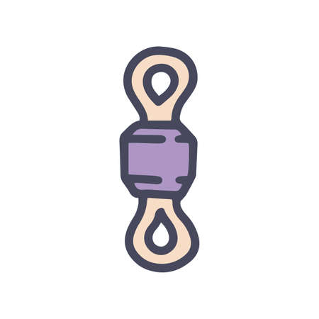 fishing swivel color vector doodle simple iconのイラスト素材