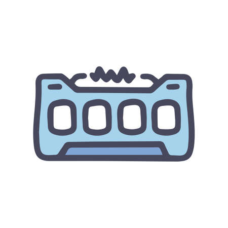 brass knuckles taser color vector doodle simple iconのイラスト素材