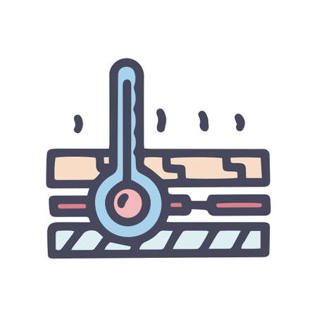 warm floor color vector doodle simple iconのイラスト素材