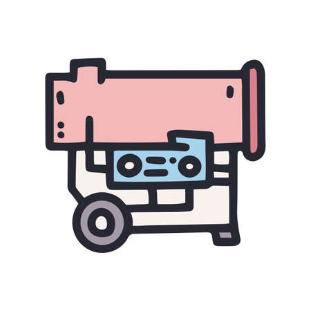 diesel heat gun color vector doodle simple iconのイラスト素材