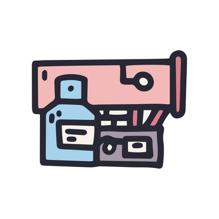 gas heat cannon color vector doodle simple iconのイラスト素材