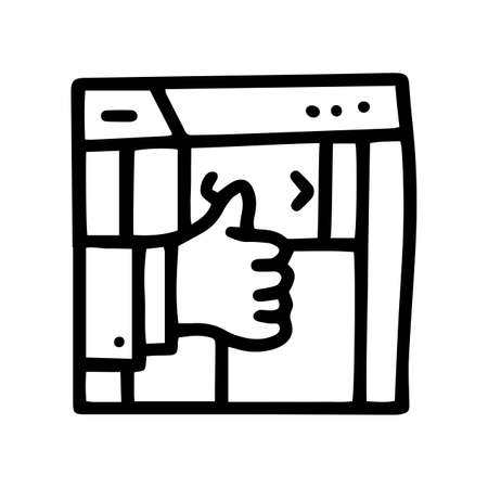 website evaluation line vector doodle simple iconのイラスト素材
