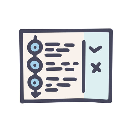 strategy checklist color vector doodle simple iconのイラスト素材