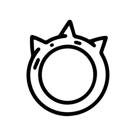 self defence ring line vector doodle simple iconのイラスト素材