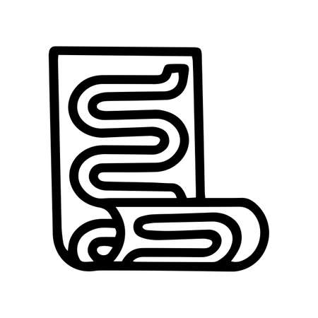 radiant warm floor film line vector doodle simple iconのイラスト素材