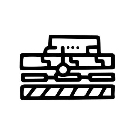 underfloor heating sensor line vector doodle simple iconのイラスト素材