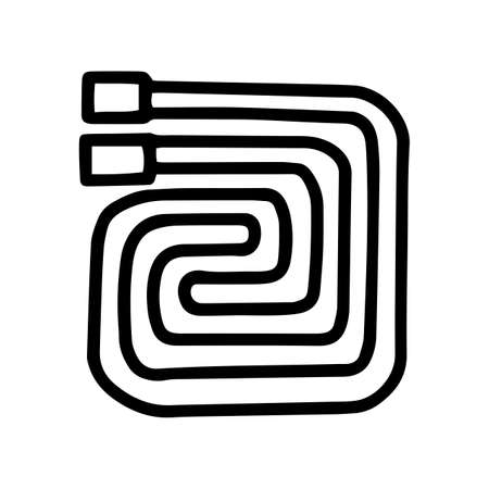 water supply pipe system line vector doodle simple iconのイラスト素材