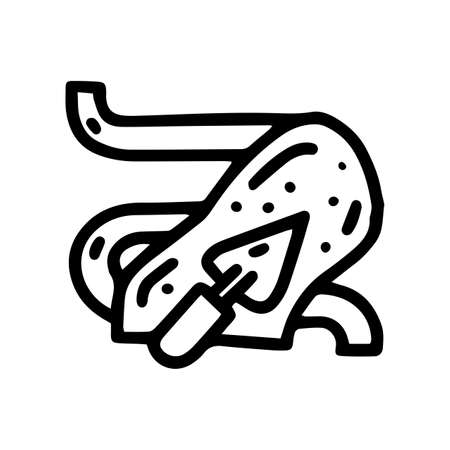 warm floor installation line vector doodle simple iconのイラスト素材