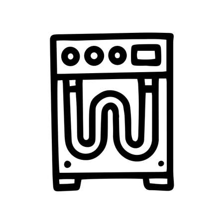 electric heating element line vector doodle simple iconのイラスト素材