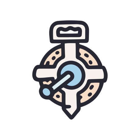 long tape measure color vector doodle simple iconのイラスト素材