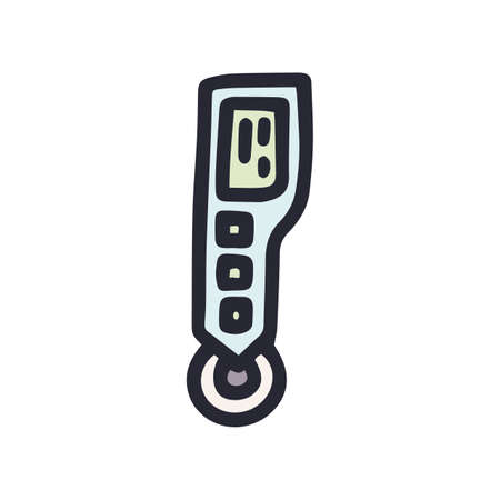 digital map measurer color vector doodle simple iconのイラスト素材
