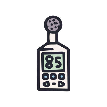 sound level meter color vector doodle simple iconのイラスト素材