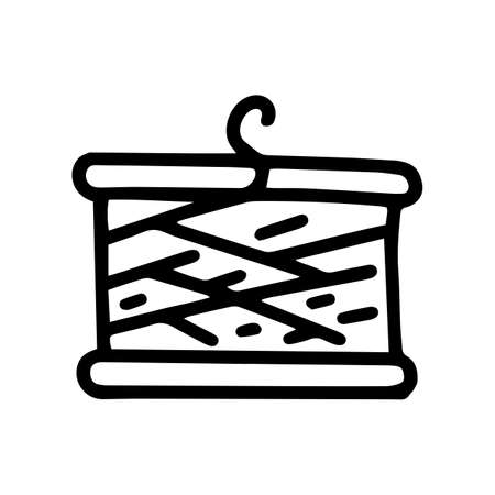 fishing line spool outline vector doodle simple iconのイラスト素材