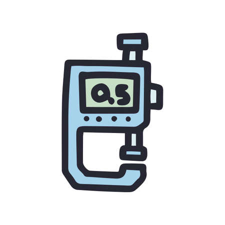 thickness gauge color vector doodle simple iconのイラスト素材