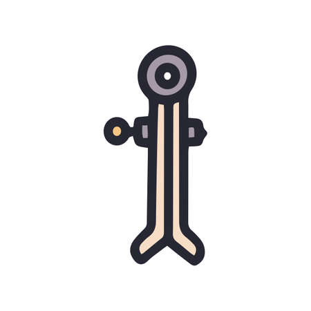 inside caliper color vector doodle simple iconのイラスト素材