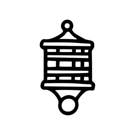 fishing cage feeder line vector doodle simple iconのイラスト素材