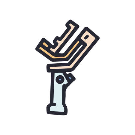 steadycam color vector doodle simple icon designのイラスト素材