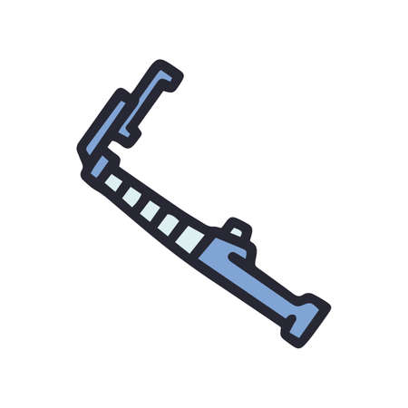 selfie stick color vector doodle simple iconのイラスト素材