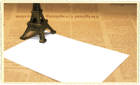 Eiffel Tower retro film hyacinthの写真素材