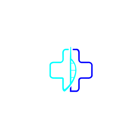 creative vector combination of health symbol with building in dubai.のイラスト素材