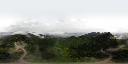 Early morning mountain road