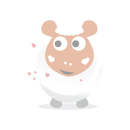 sheep in loveのイラスト素材