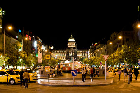 Wenceslas square, Pragueのeditorial素材