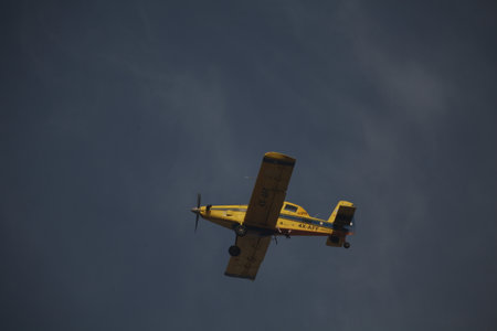 Aircraft puts out a forest fire