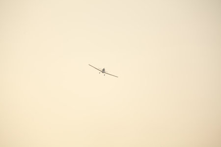 Air Tractor AT-802 Fire fighting Aircraft puts out a forest fireの写真素材