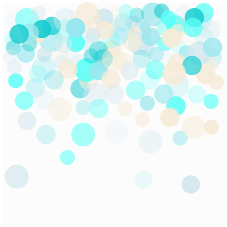 Trendy Romantic Confetti, Hipster Wedding Vector Texture. Valentine, Birthday Party, Christmas Celebration Flying Circles, Magic Falling Dots Background. Love, Romance Glamour Confetti Border.のイラスト素材