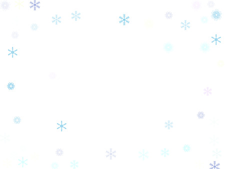 Falling snow confetti, snowflakes vector background. Festive winter, Christmas, New Year sale background. Retro frame, winter storm, sparkling trail. Hipster snowfall falling snowflakes confettiのイラスト素材