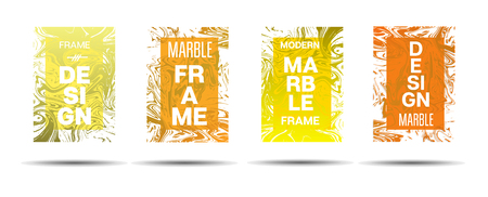 Liquid Marble Frame.  Vector Funky Hipster Border for Sale Ads, Congratulations. Modern Cover, Business Card, Music Poster Marble Textured Design Dynamic Futuristic Creative Neon Colored Banner.のイラスト素材