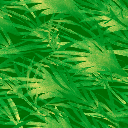 Floral Tropical Seamless Summer Pattern. Watercolor Bohemian Botanical Background Watercolor Summer Jungle Texture. Modern Fashion Fabric Textile Design. Funky Fashion Fabric Textile Designの写真素材